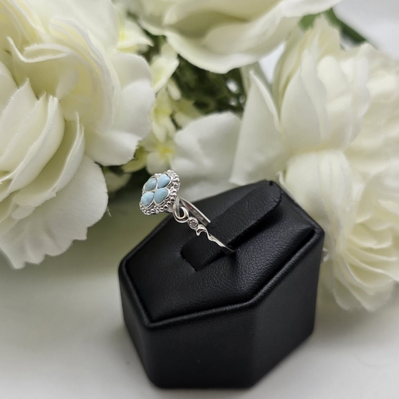 ♥️ 💕WISHING CLOVER STERLING SILVER RING - Picture 9 of 10